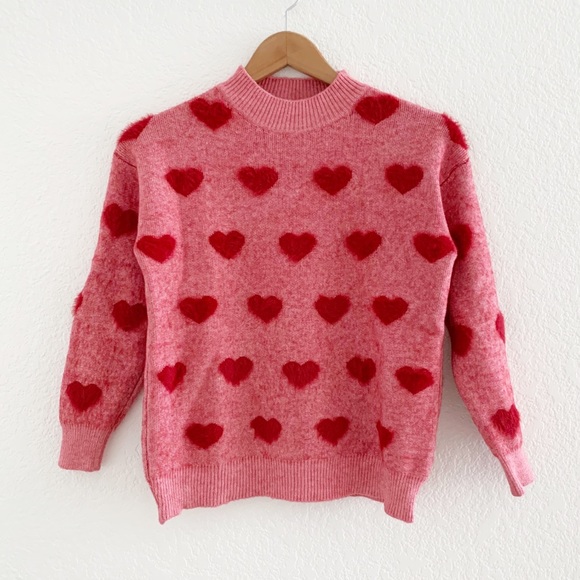 Pippidip Sweaters - Slim Fit Soft Heart Sweater